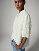Figo - Chiffon Fringe - Shirt - Jet Stream