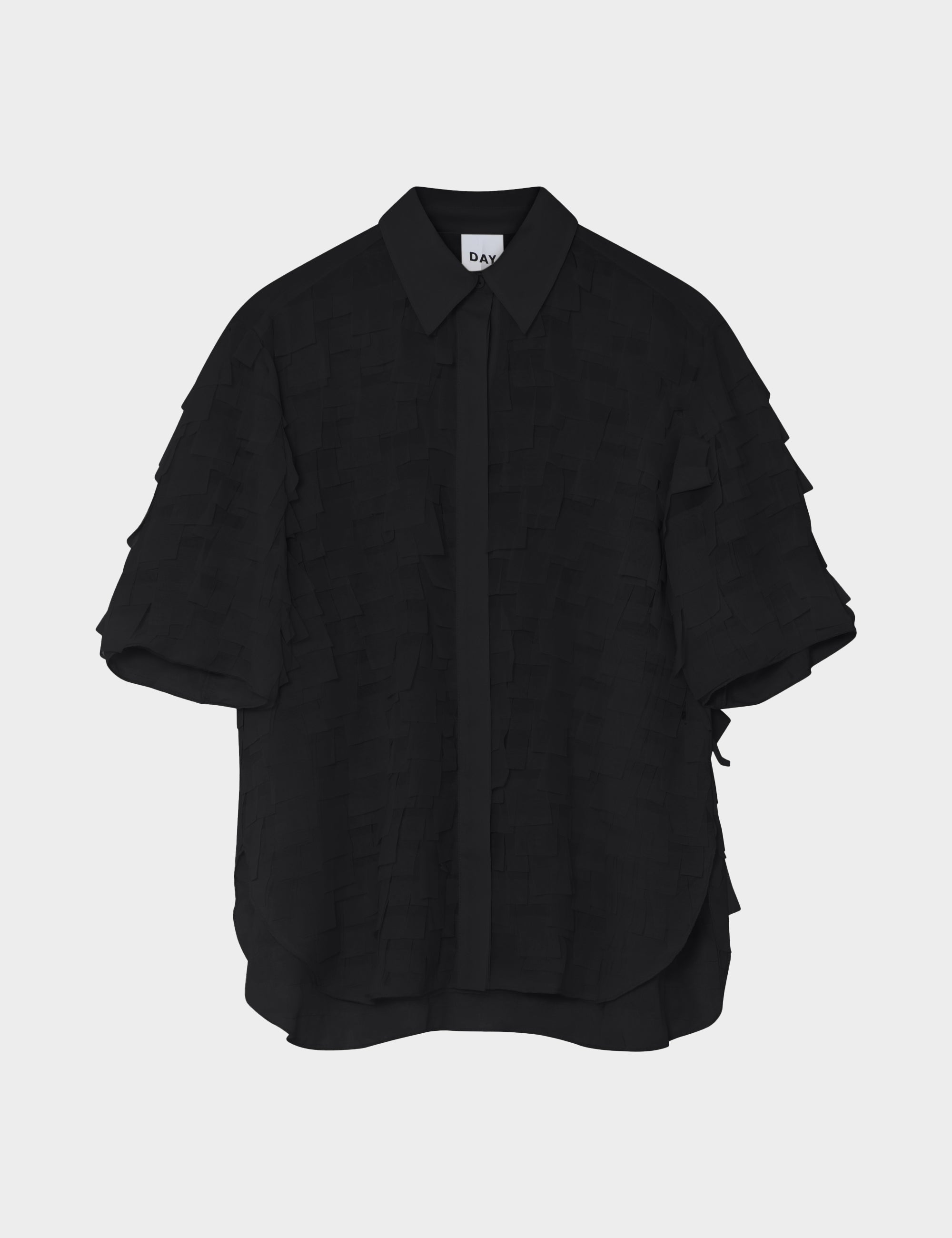 DAY Birger ét Mikkelsen Figo - Chiffon Fringe Shirts & Blouses 190303 Black