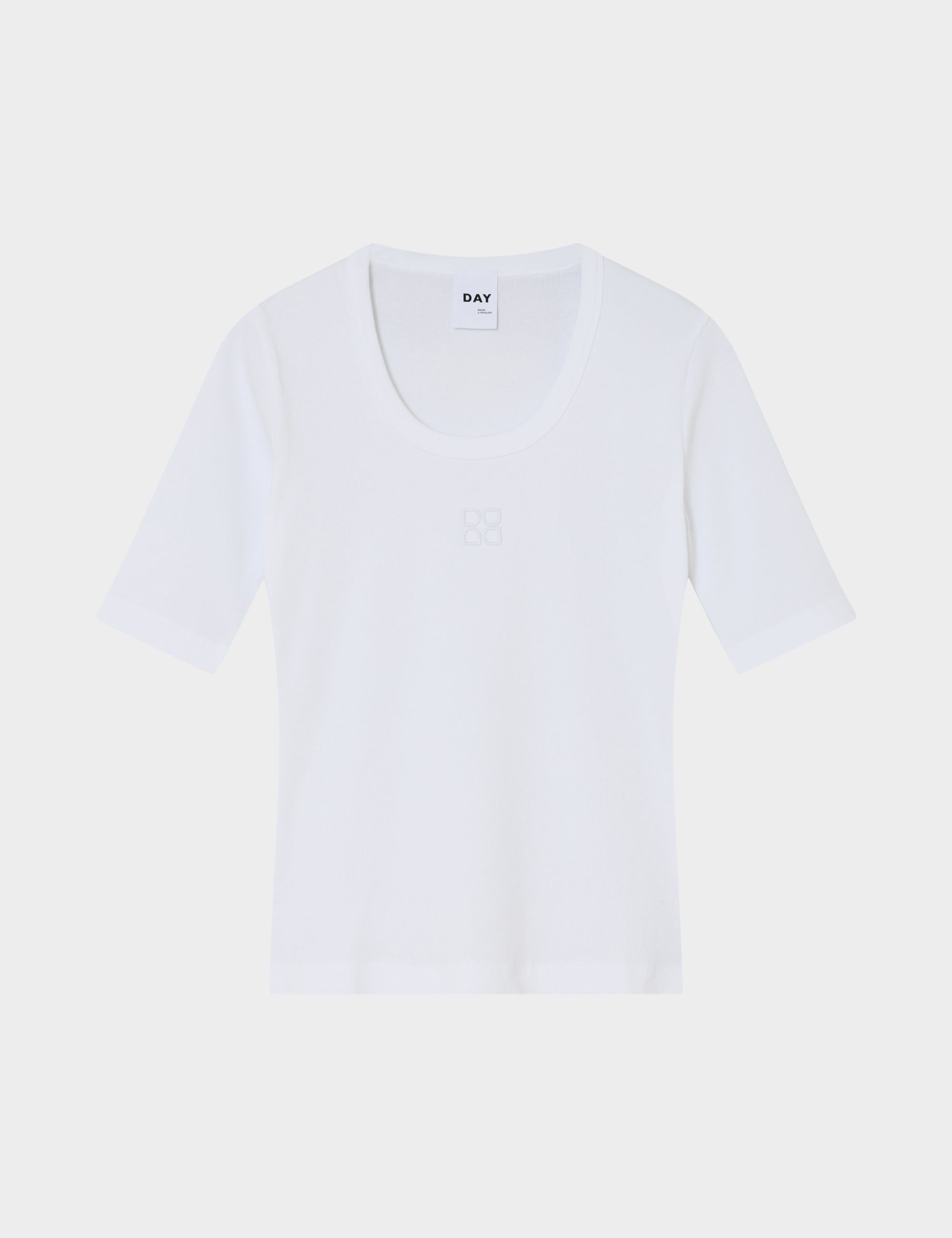DAY Birger ét Mikkelsen Fine - Classic Rib Tops & T-Shirts 110601 Bright White