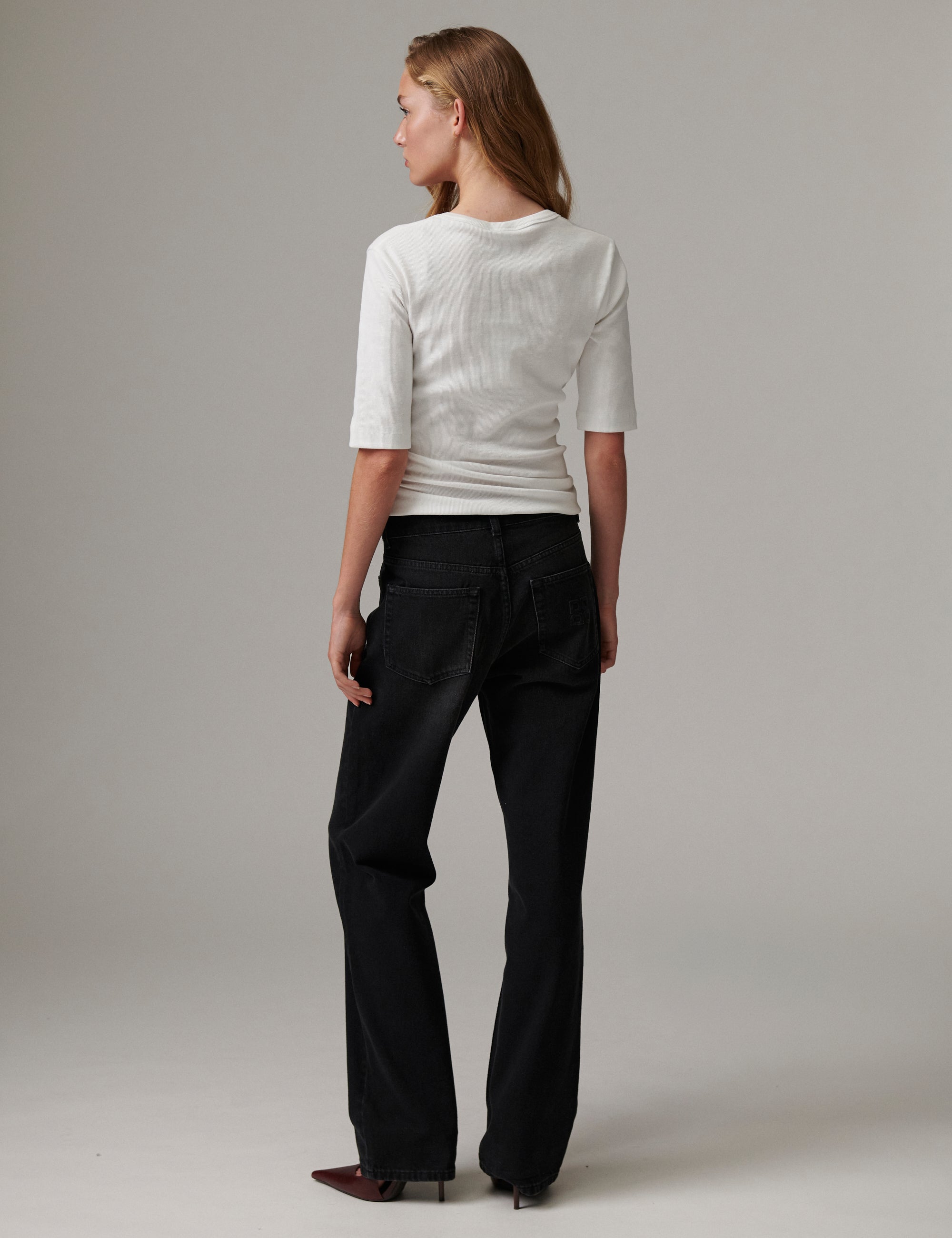 DAY Birger ét Mikkelsen Fine - Classic Rib Tops & T-Shirts 110601 Bright White
