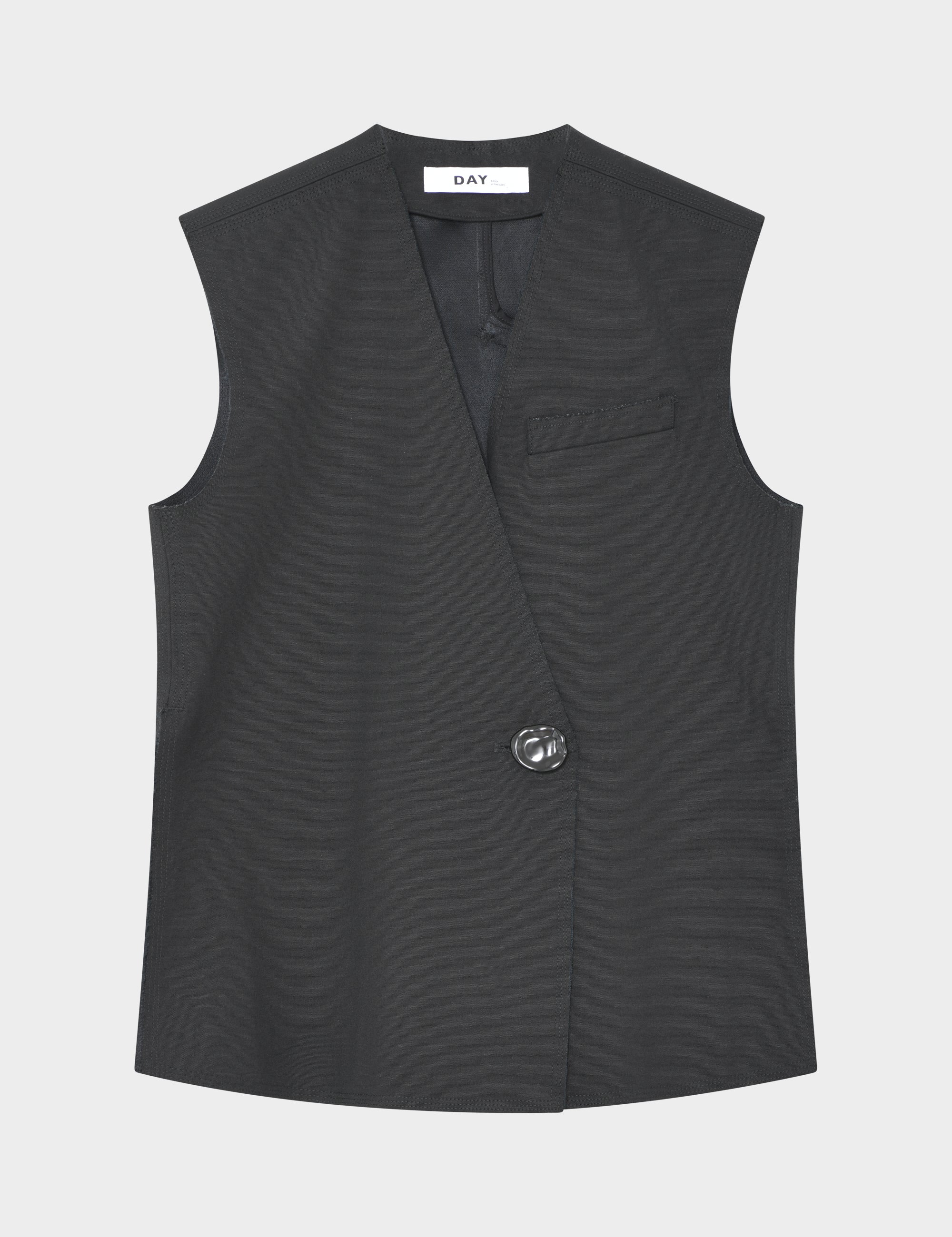 DAY Birger ét Mikkelsen Francine - Canvas Luxe Waistcoat 190303 BLACK