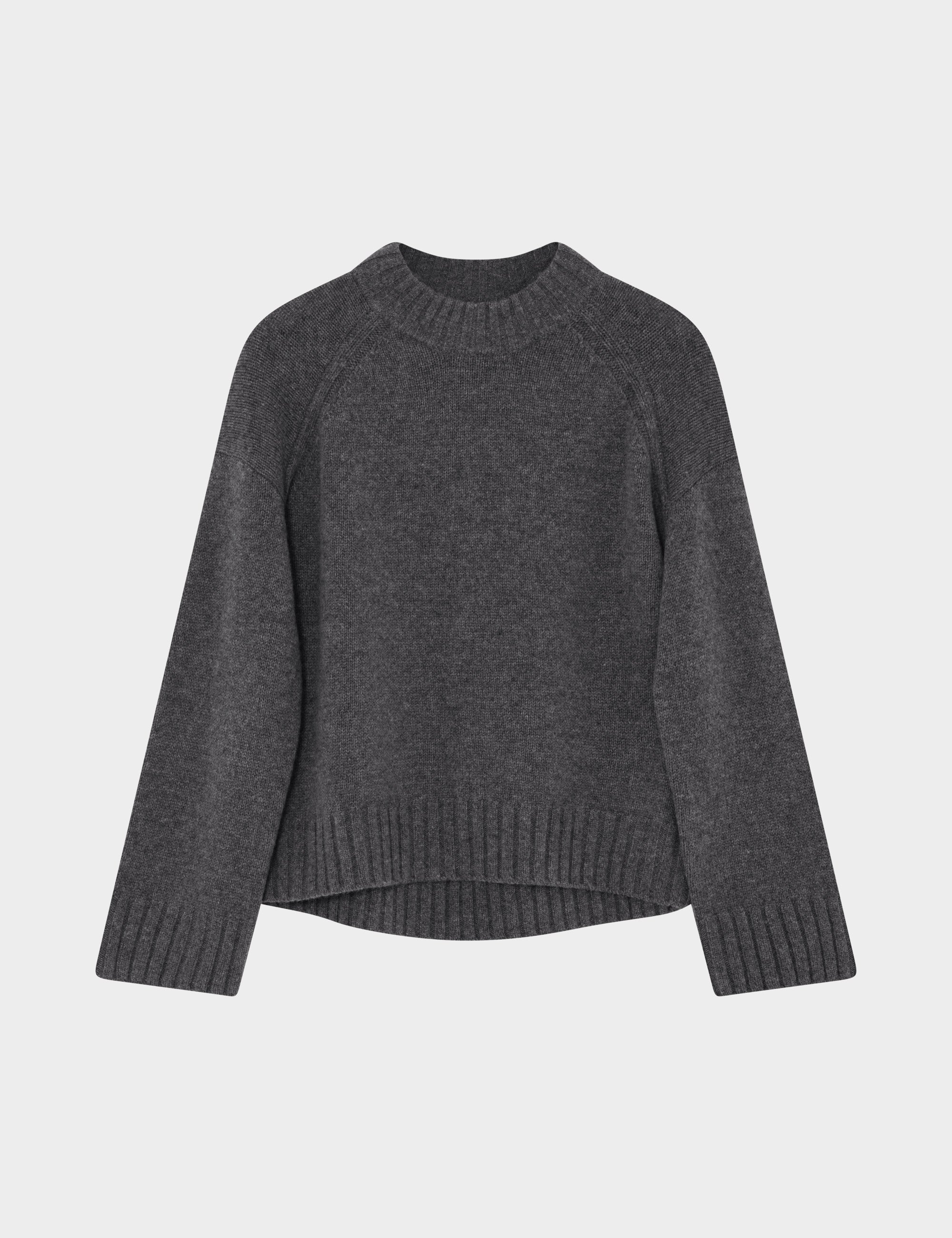 DAY Birger ét Mikkelsen Glen - Soft Lamb Pullover 500003 Dark Grey Melange