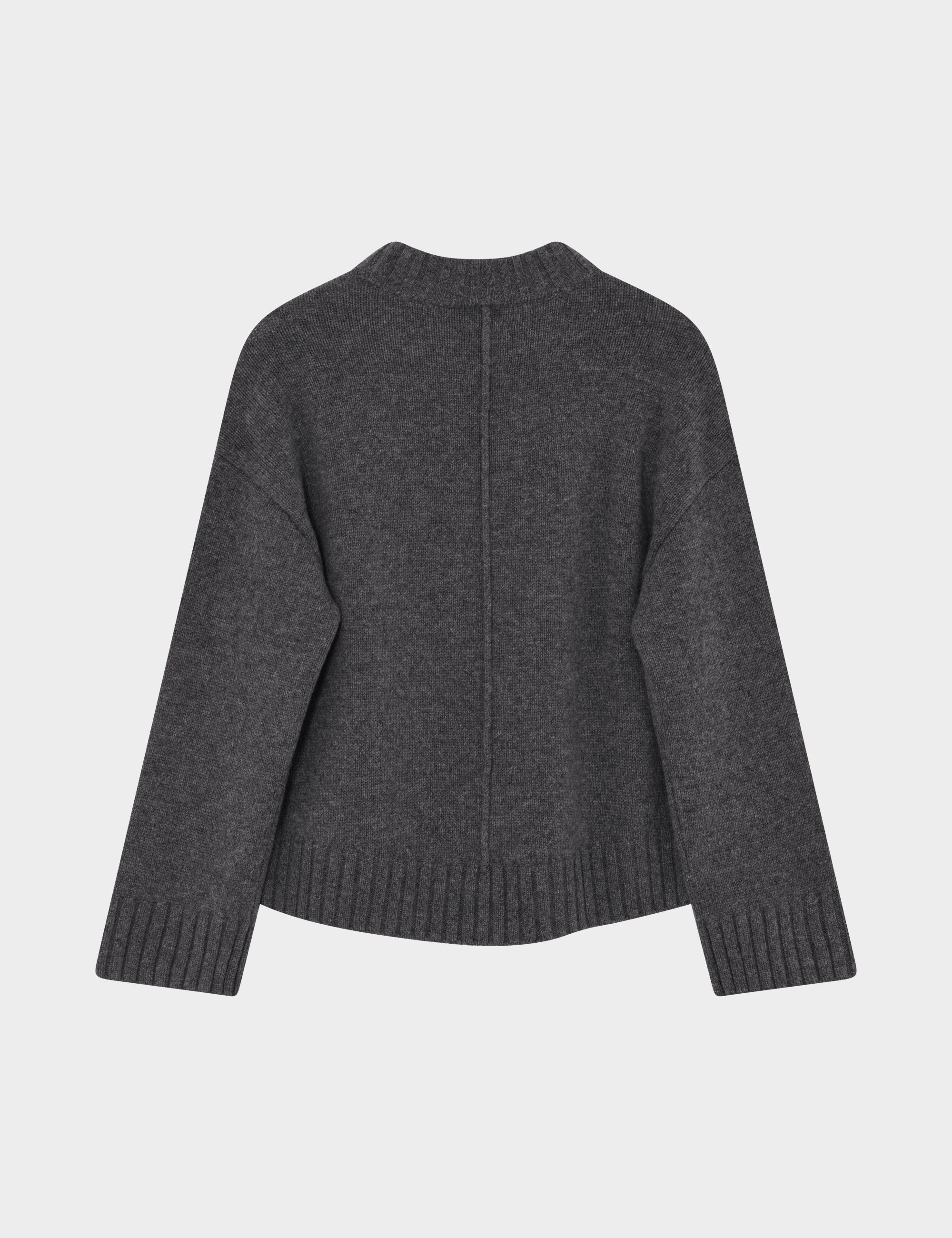 DAY Birger ét Mikkelsen Glen - Soft Lamb Pullover 500003 Dark Grey Melange