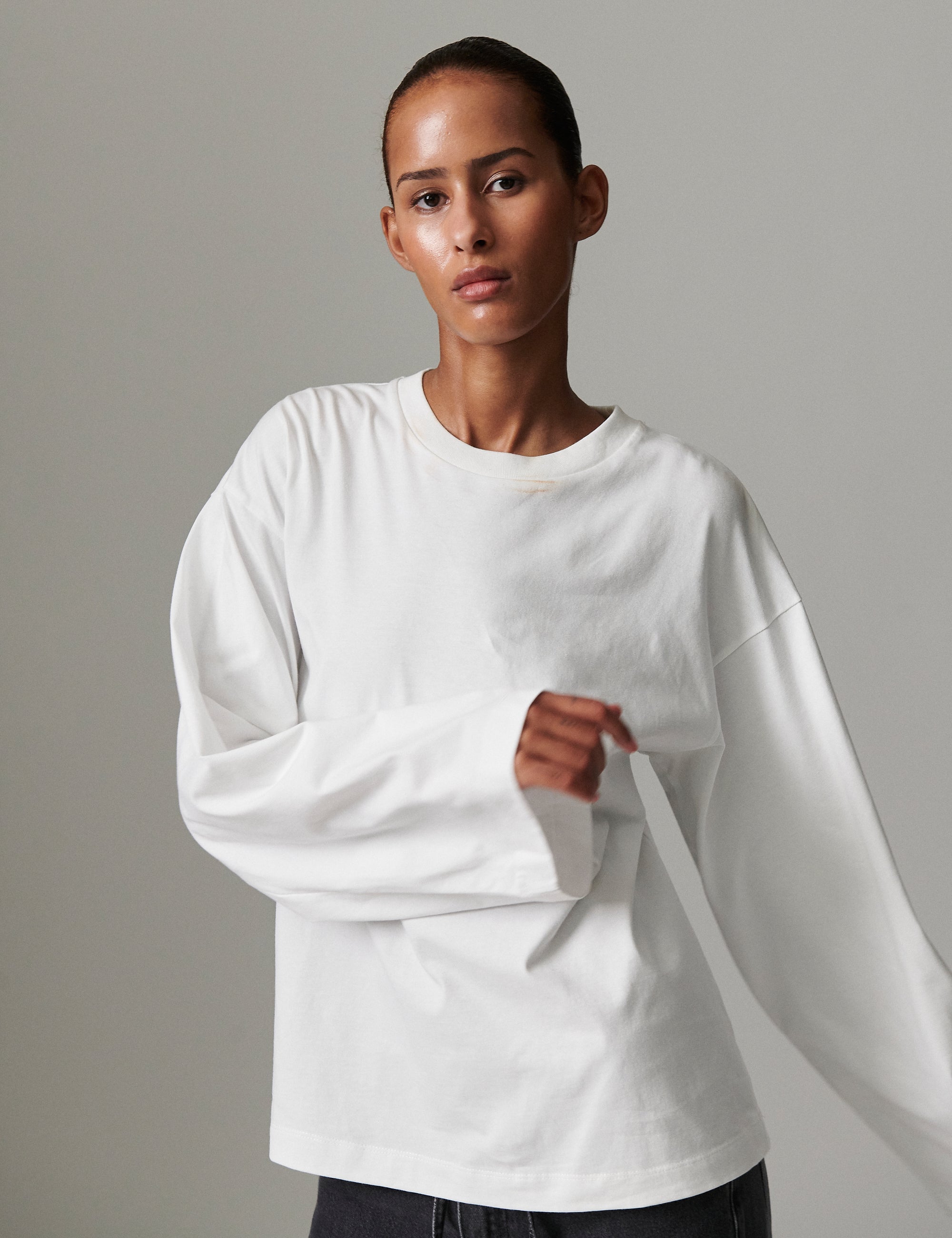 DAY Birger ét Mikkelsen Golda - Heavy Jersey Tops & T-Shirts 110601 BRIGHT WHITE