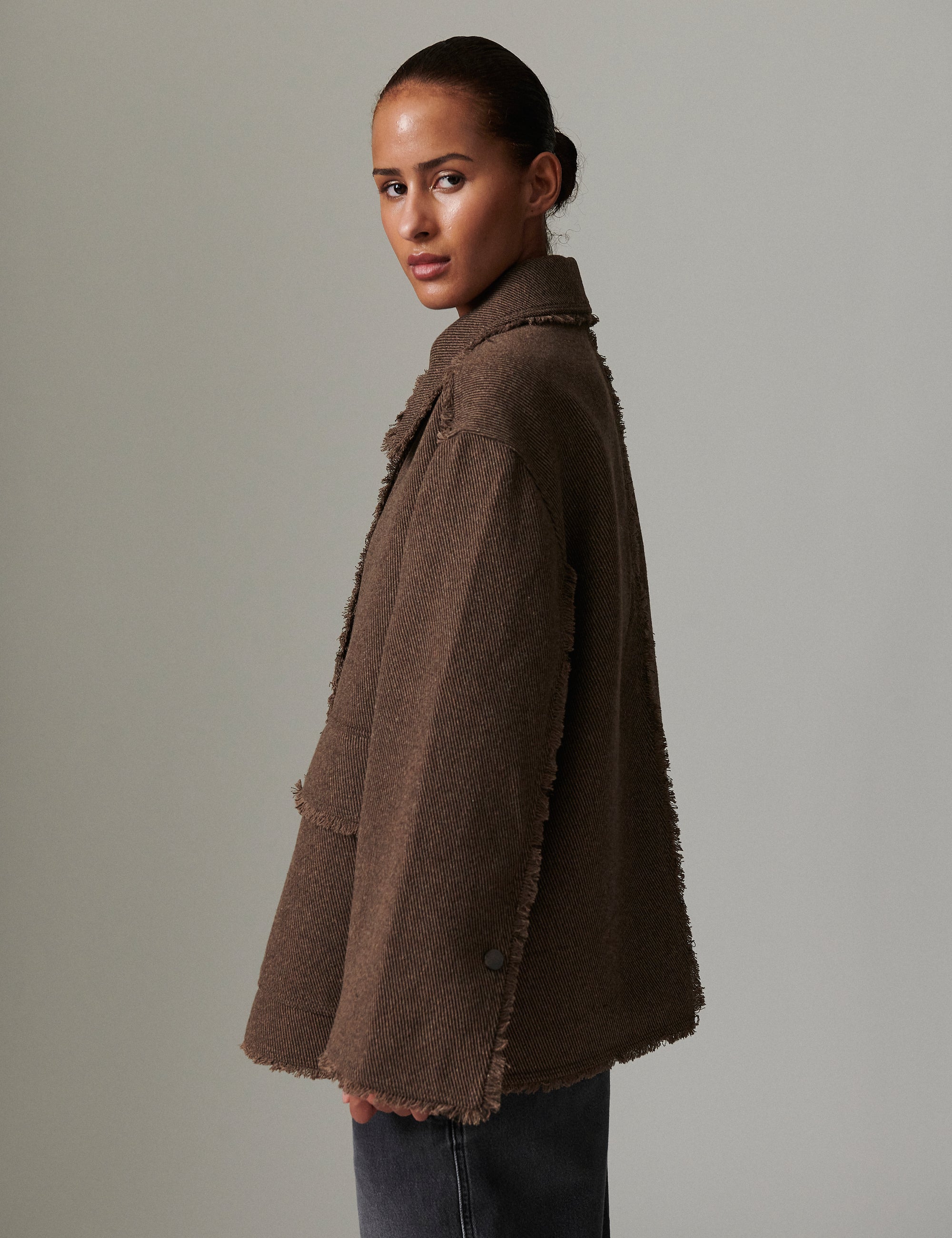 DAY Birger ét Mikkelsen Harry - Heavy Wool Twill Coats & Jackets 190809. CHOCOLATE CHIP