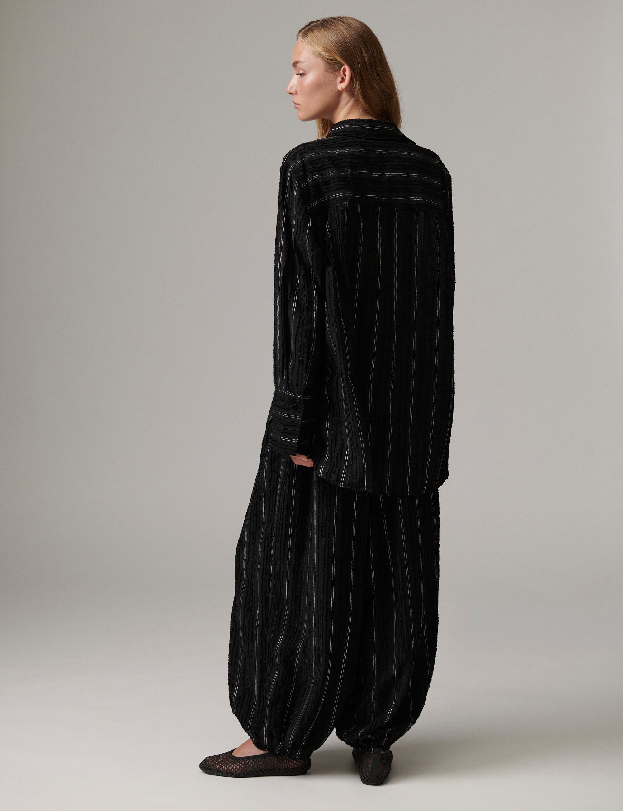 DAY Birger ét Mikkelsen Harsha - Raw Stripes - Pants Pants 12000 Black