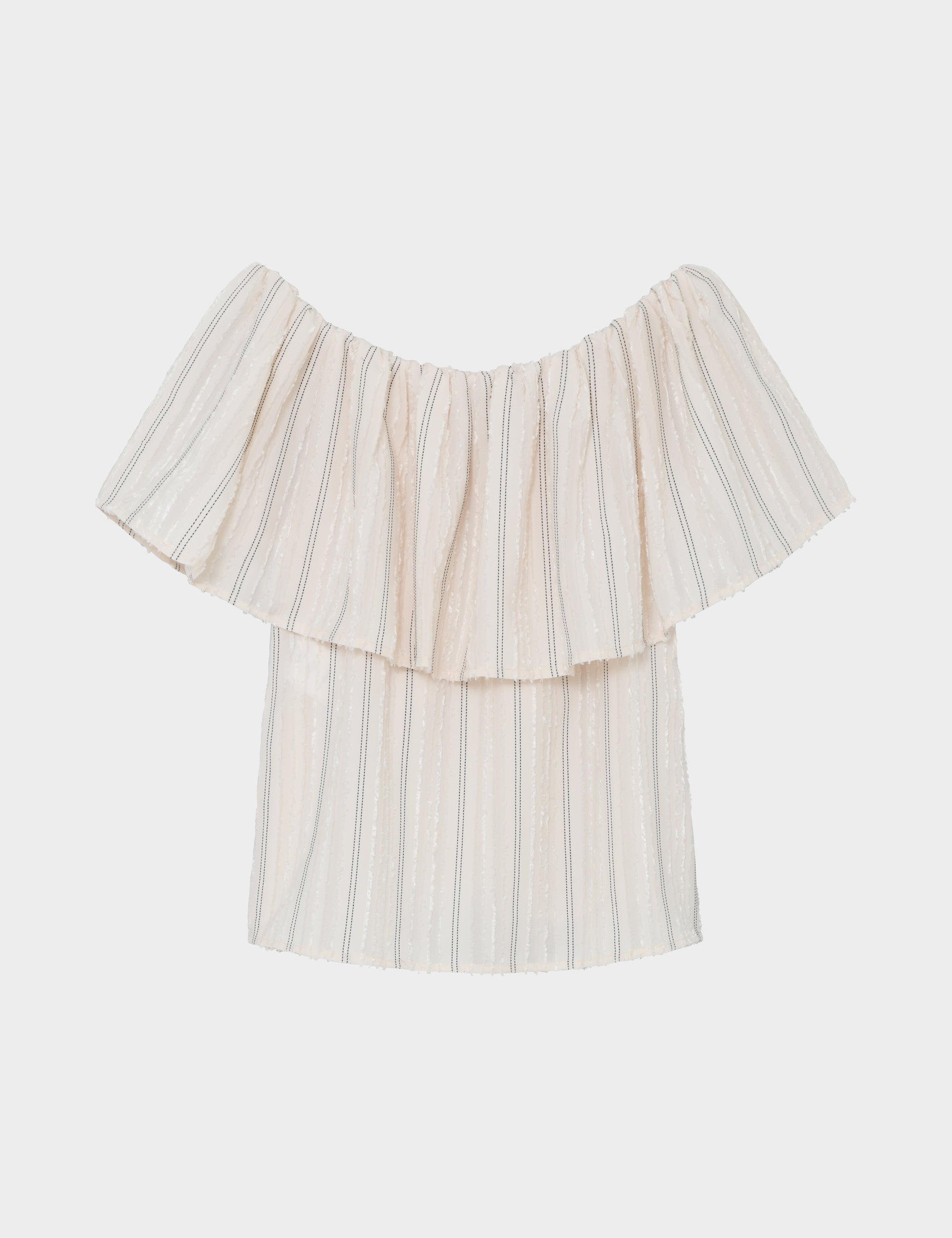 DAY Birger ét Mikkelsen Hera - Raw Stripes Tops & T-Shirts 110605 Jet Stream