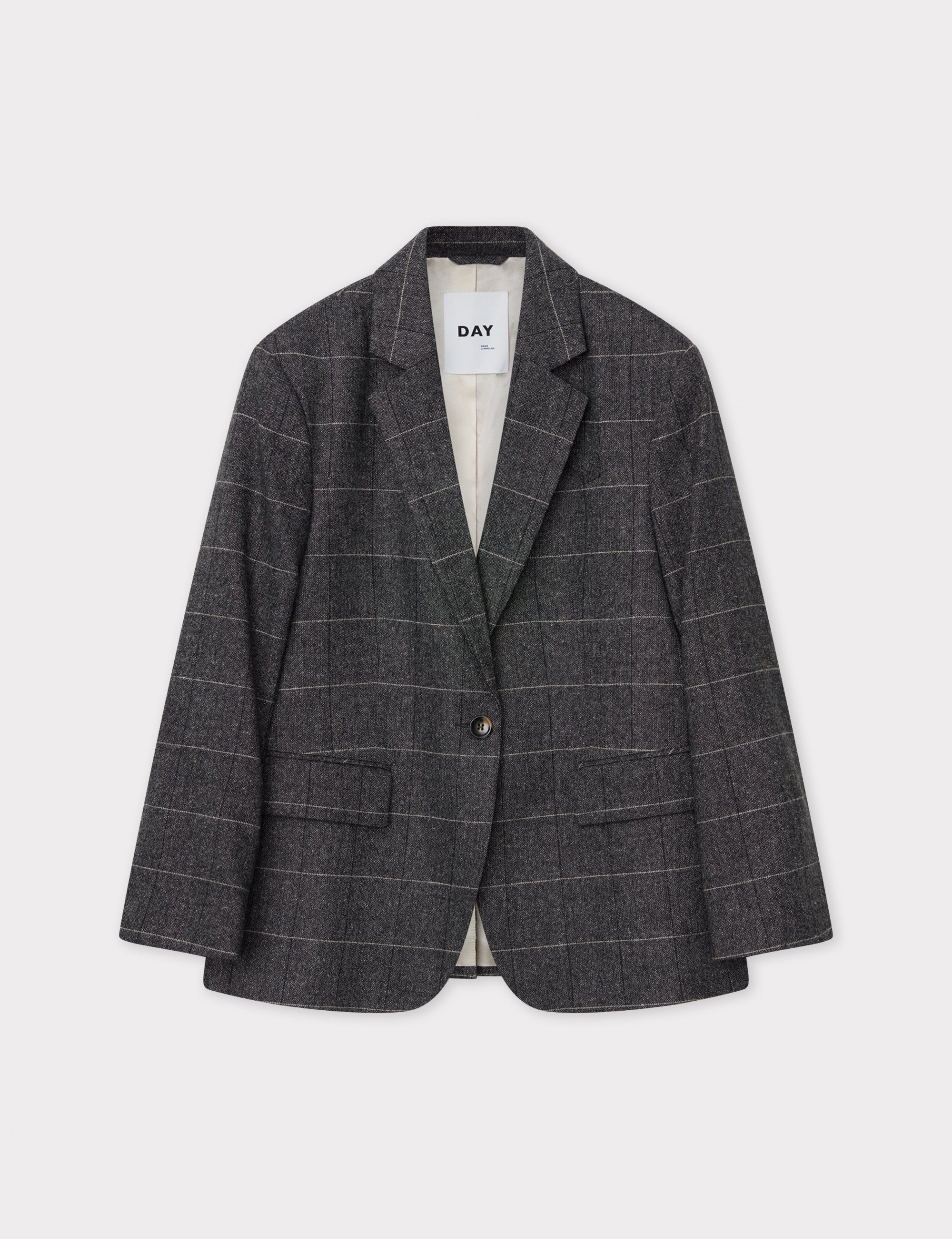 DAY Birger ét Mikkelsen Hester - All Time Check Blazer 500056 GREY MELANGE