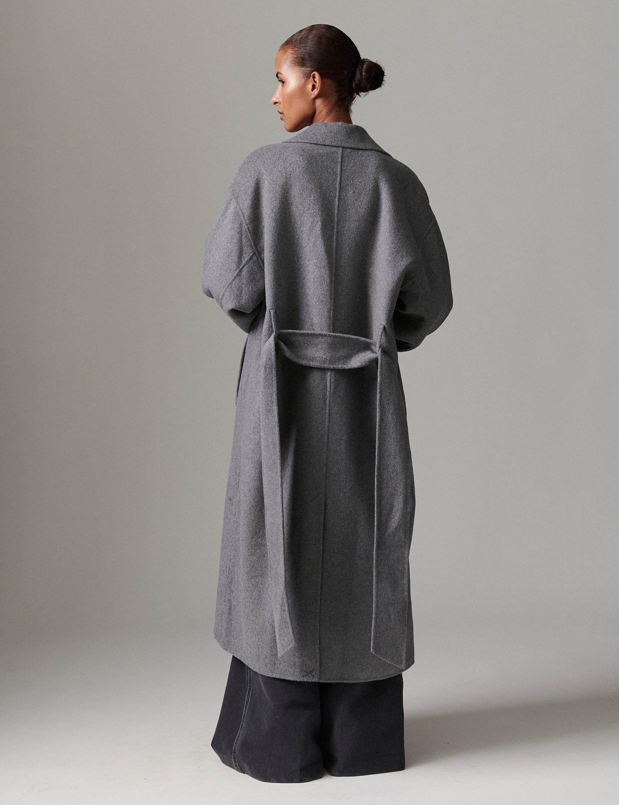 Howard - Double Faced Wool - Medium Grey Melange