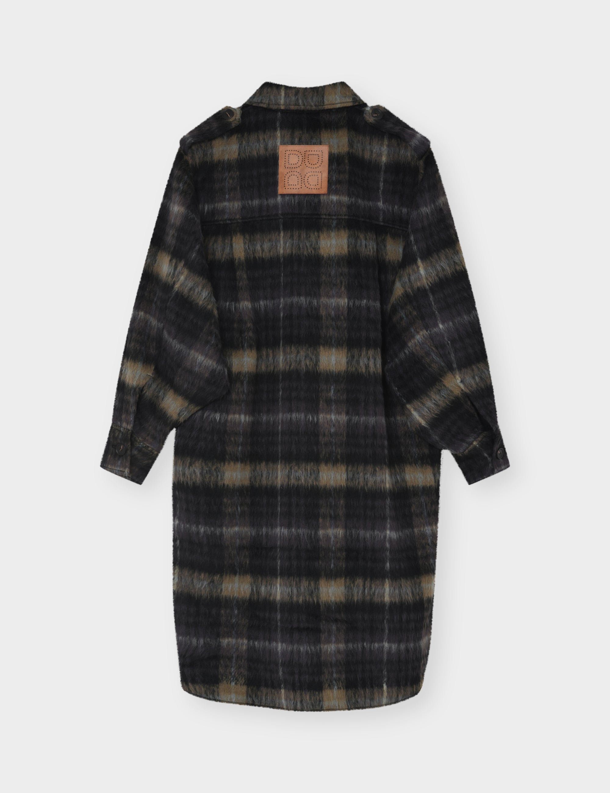 DAY Birger ét Mikkelsen Josiah - Fluffy Flannel - Coat Coat 500006 Medium Grey Melange