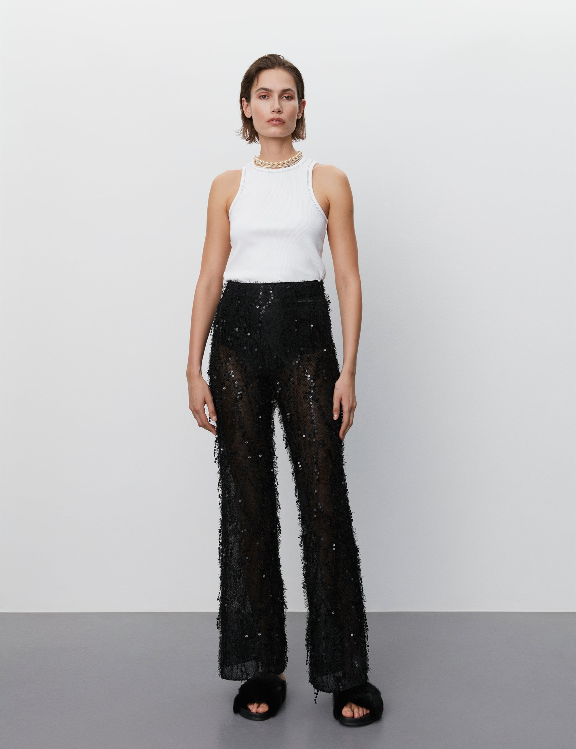 DAY Birger ét Mikkelsen Kaysa - Sparkling Texture Pants 190303 Black
