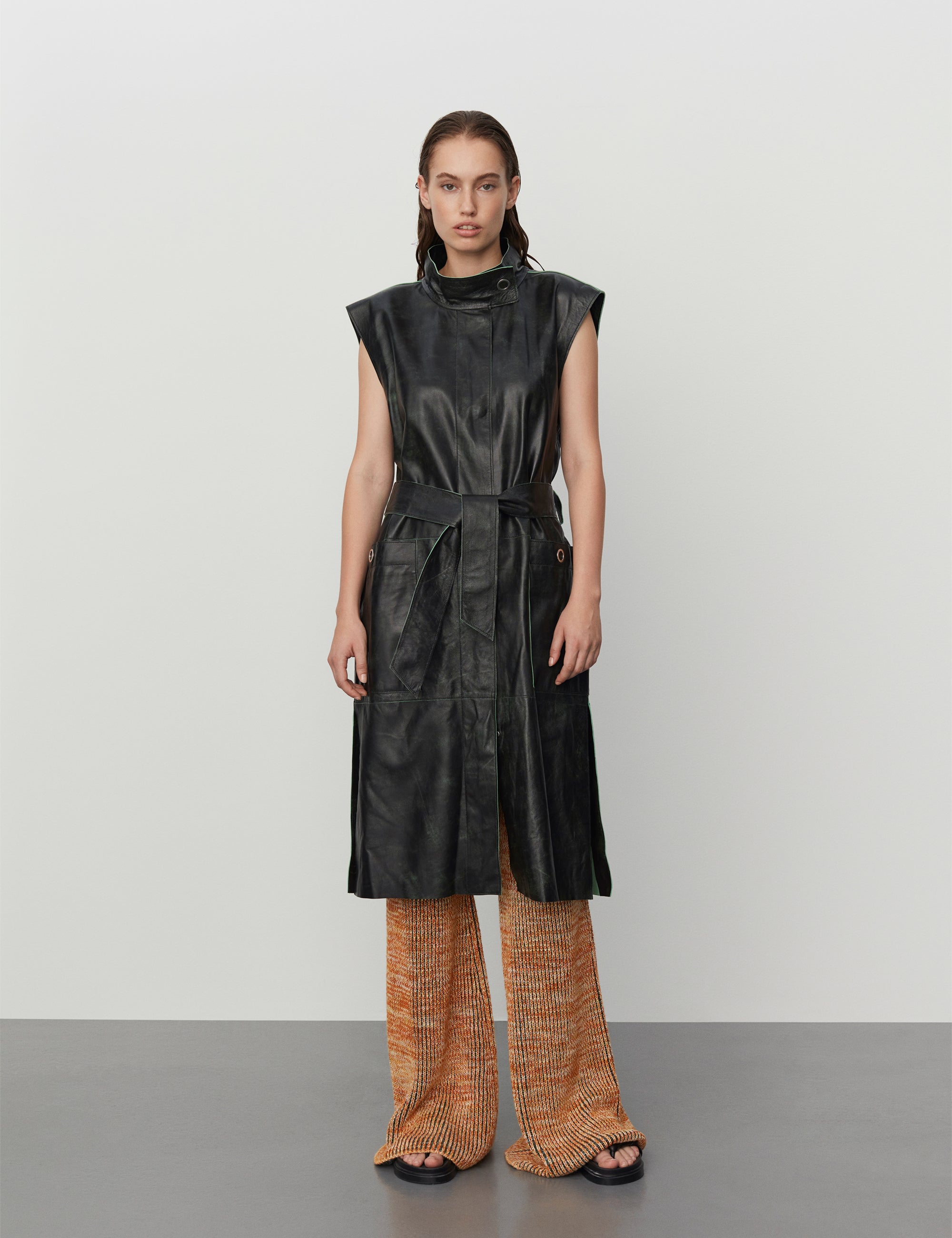 DAY Birger ét Mikkelsen Keith - Leather Contemporary Waistcoat 190303 Black