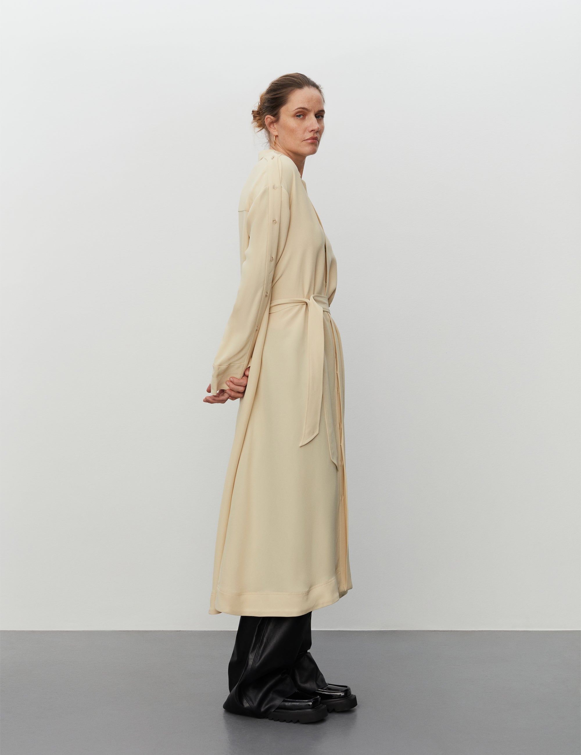 DAY Birger ét Mikkelsen Lamara - Matte Viscose Crepe Dress 130711 PUTTY