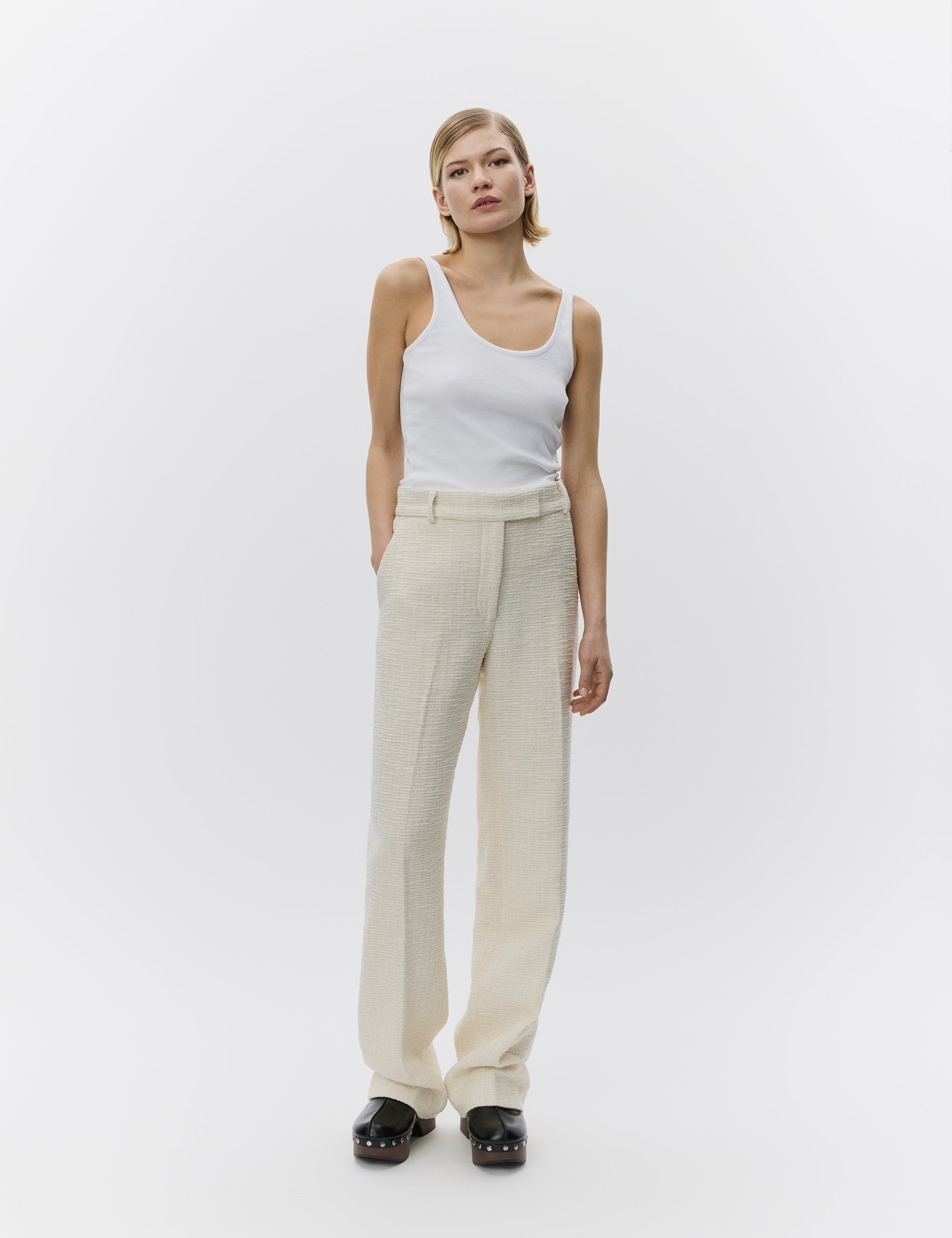 DAY Birger ét Mikkelsen Liliane - Modern Boucle Pants 120110 PISTACHIO SHELL.