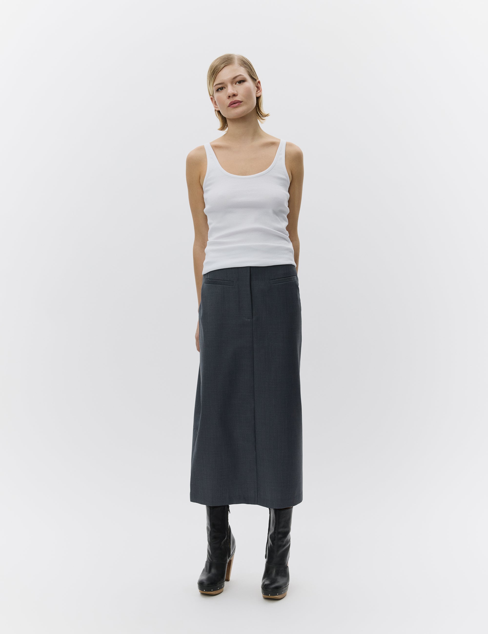DAY Birger ét Mikkelsen Lorelai - Classic Suiting Skirt 194104 EBONY
