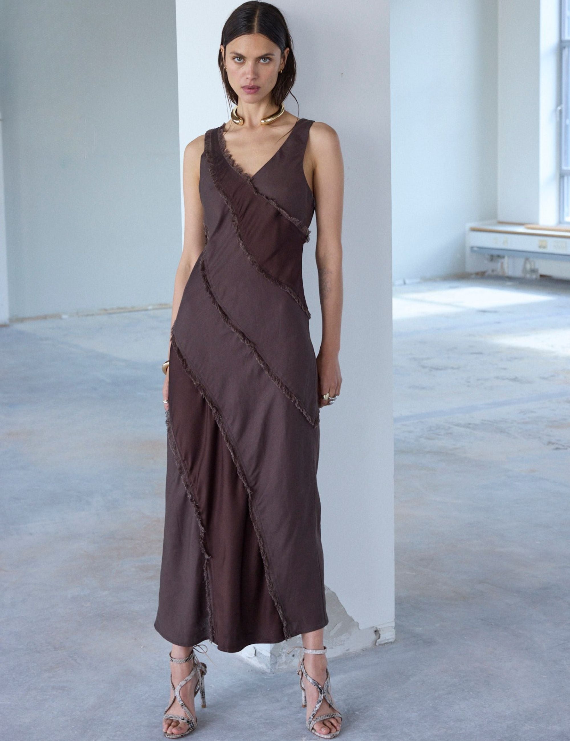 Madeline - Contrast Linen - Dress