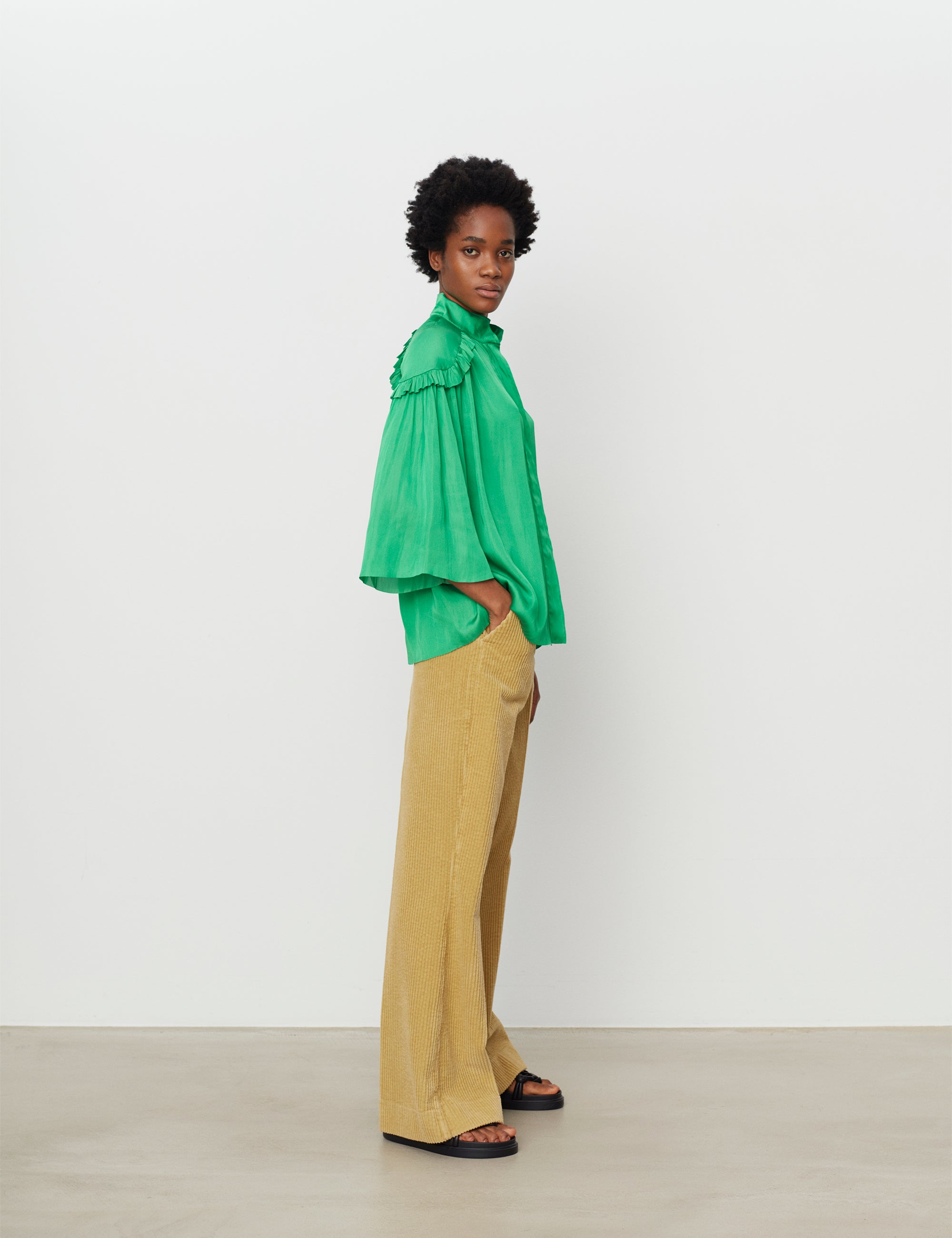 DAY Birger ét Mikkelsen Mateo - Modern Drape Shirts & Blouses 166138 KELLY GREEN