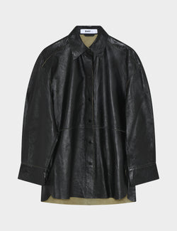 DAY Birger ét Mikkelsen Mio - Soft Leather Polished Shirts & Blouses 190303 BLACK