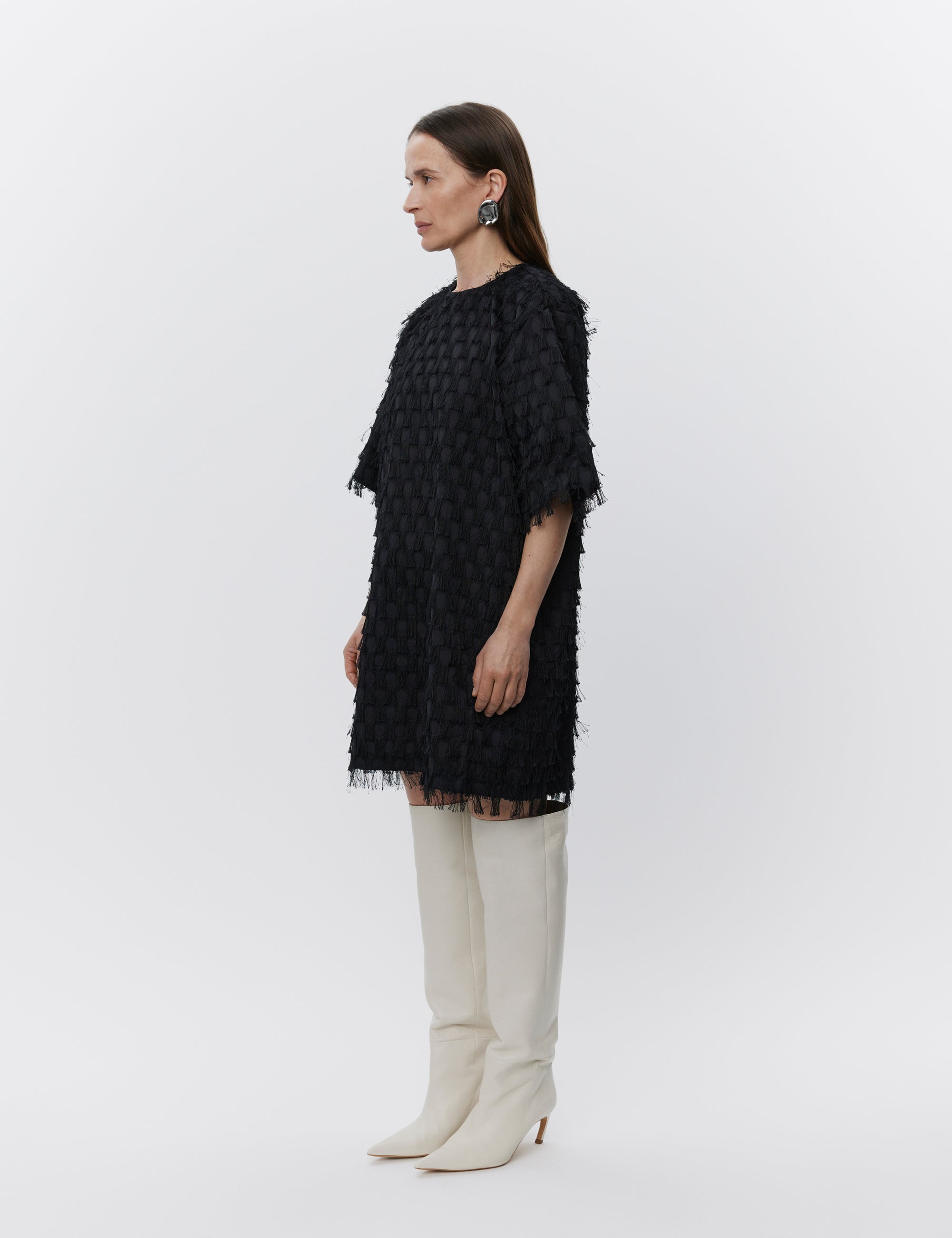 DAY Birger ét Mikkelsen Nori - Abstract Fringes Dress 190303 BLACK