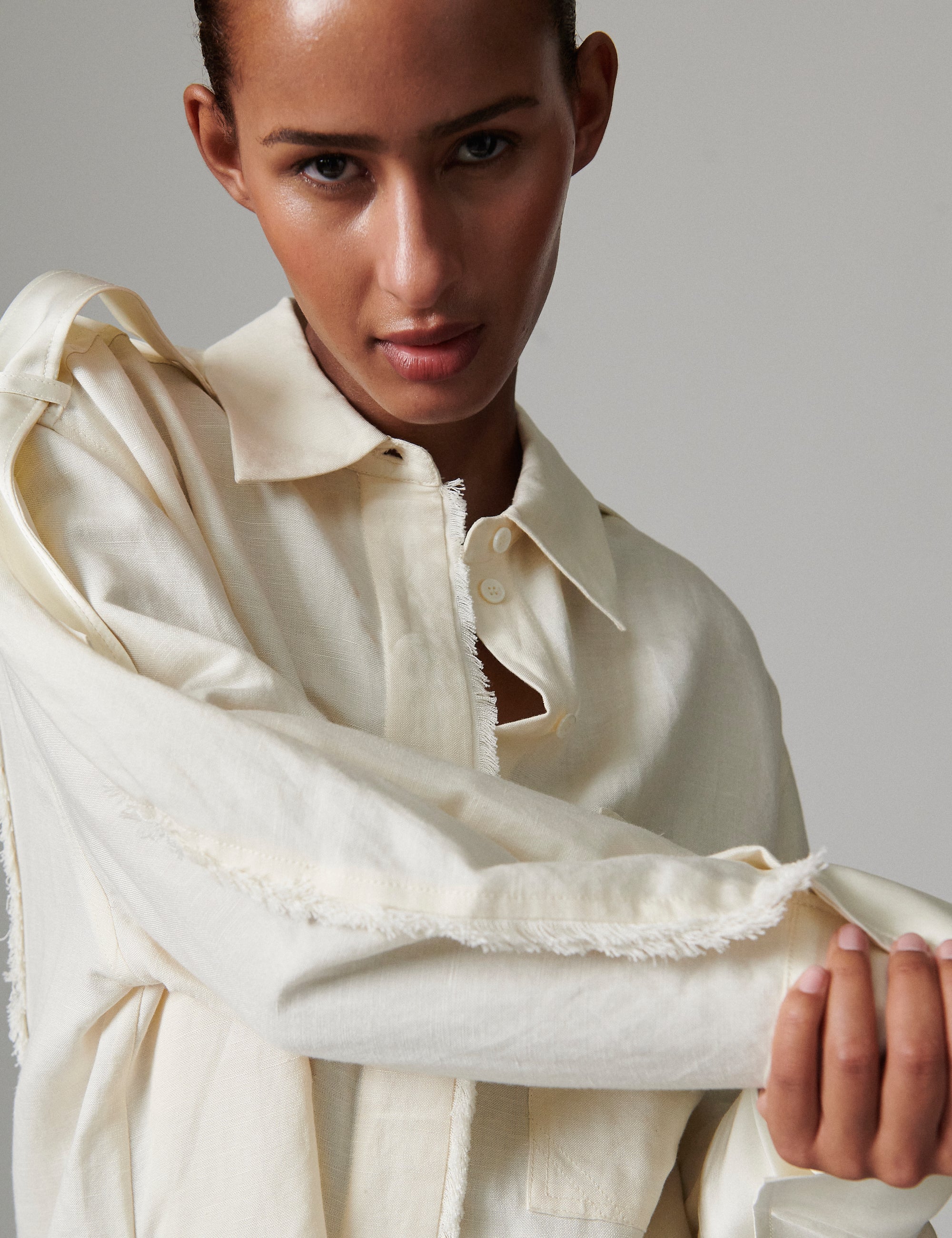 DAY Birger ét Mikkelsen Norma - Contrast Linen - Shirt Shirt 110605 Jet Stream