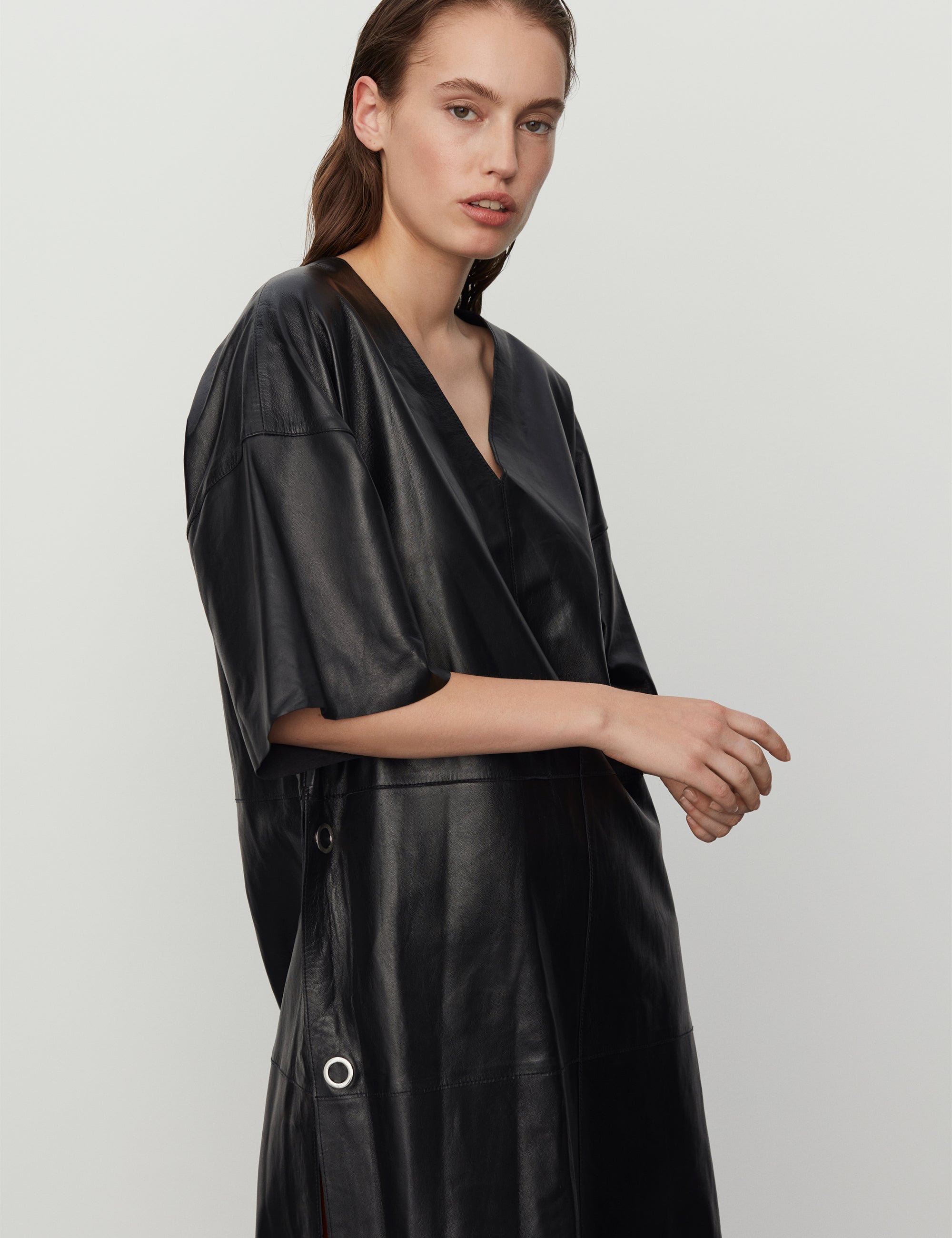 DAY Birger ét Mikkelsen Ottilie - Soft Leather Dress 190303 Black