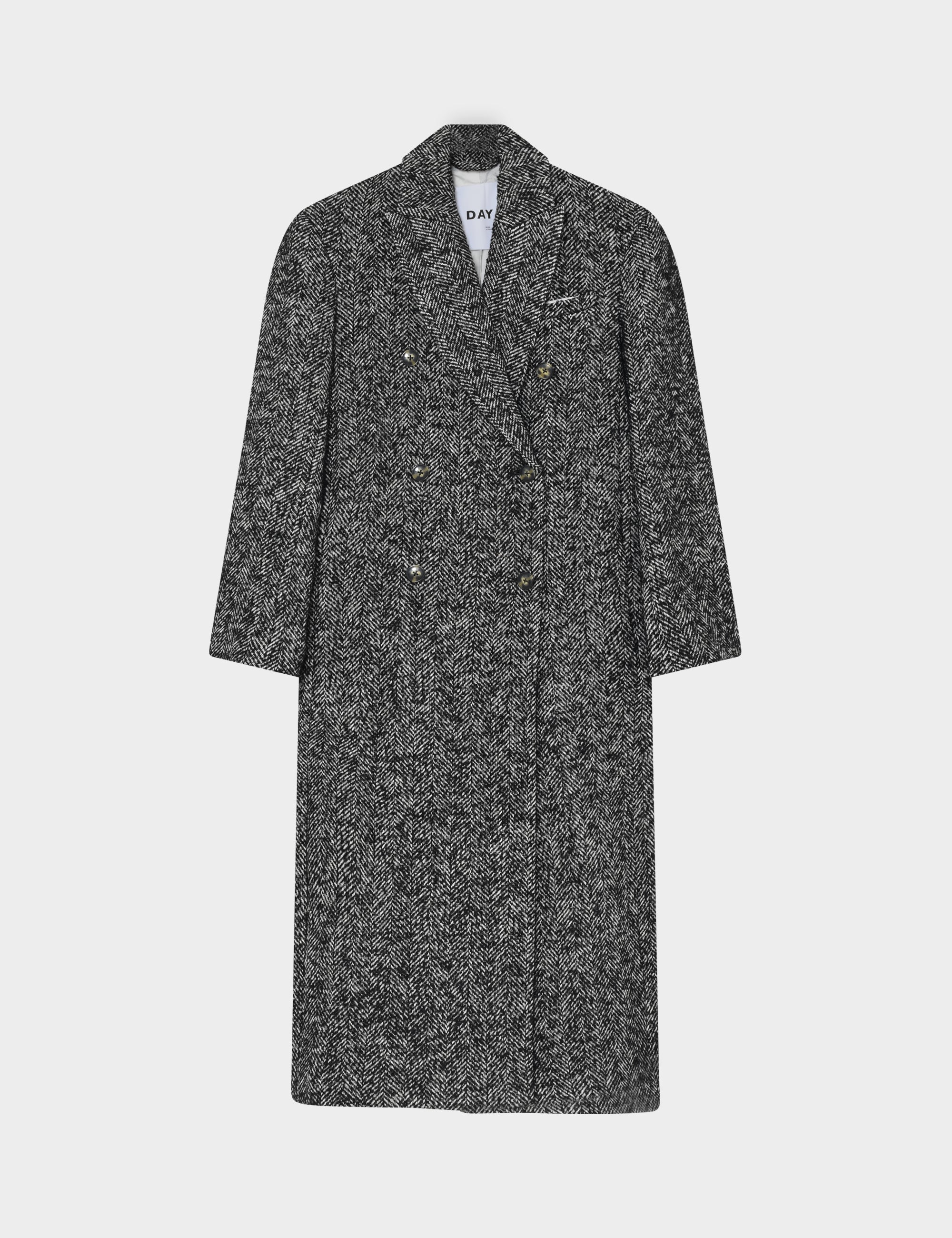 DAY Birger ét Mikkelsen Philippine - Heavy Slub Wool Coats & Jackets 500015 BLACK MIX
