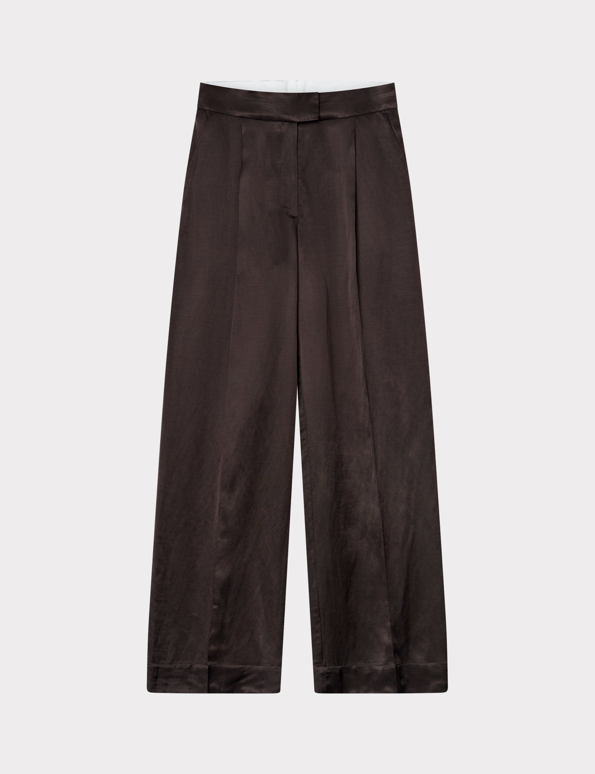 DAY Birger ét Mikkelsen Phoebe - High Shine Blend RD Pants 191103 ESPRESSO