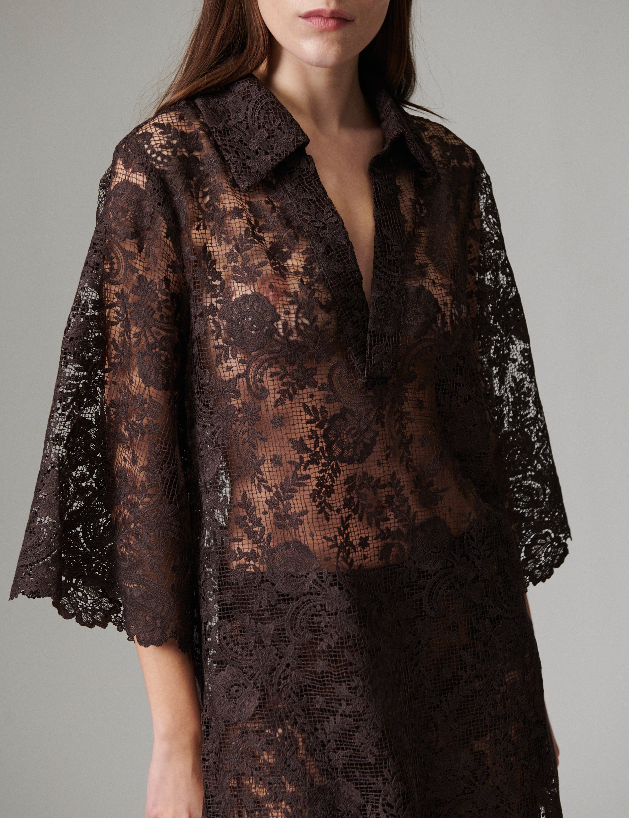 DAY Birger ét Mikkelsen Prima - Day Crochet - Tunic Tunic 190915 Coffee Bean