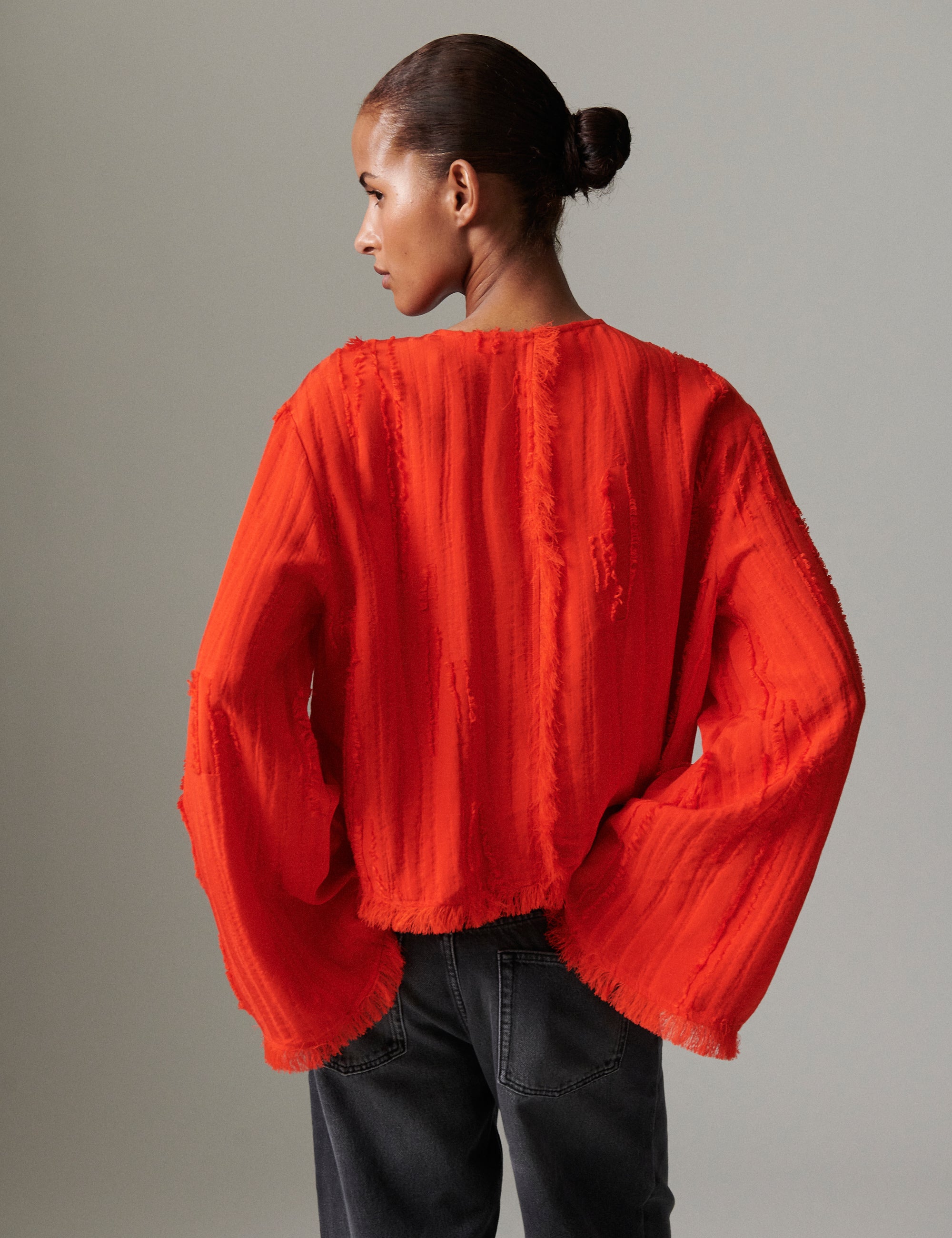 DAY Birger ét Mikkelsen Ralph - Structured fringes Tops & T-Shirts 181664 FIERY RED.