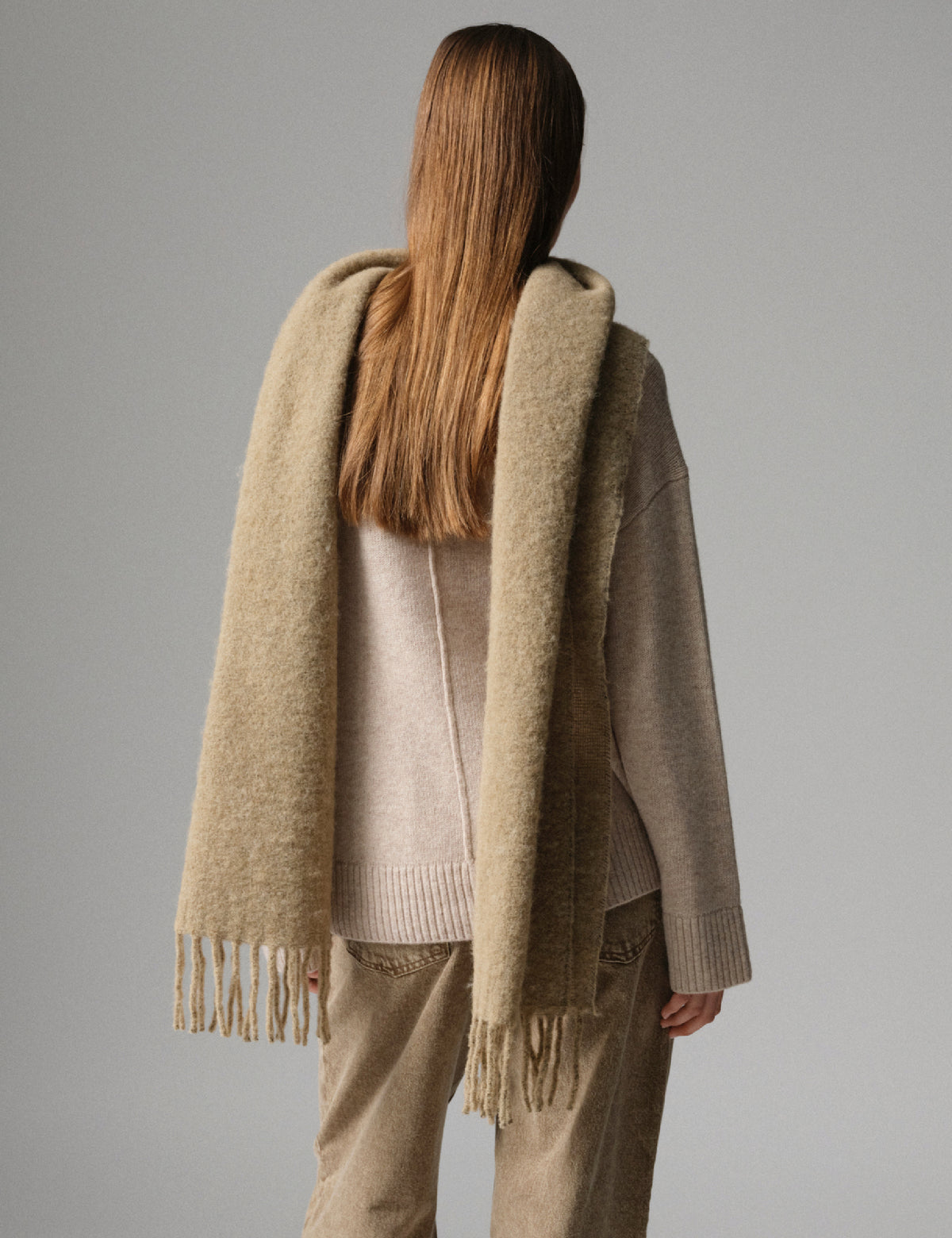 DAY Birger ét Mikkelsen Regina - Fluffy Feel - Scarf Accessories 500148 HUMUS MELANGE