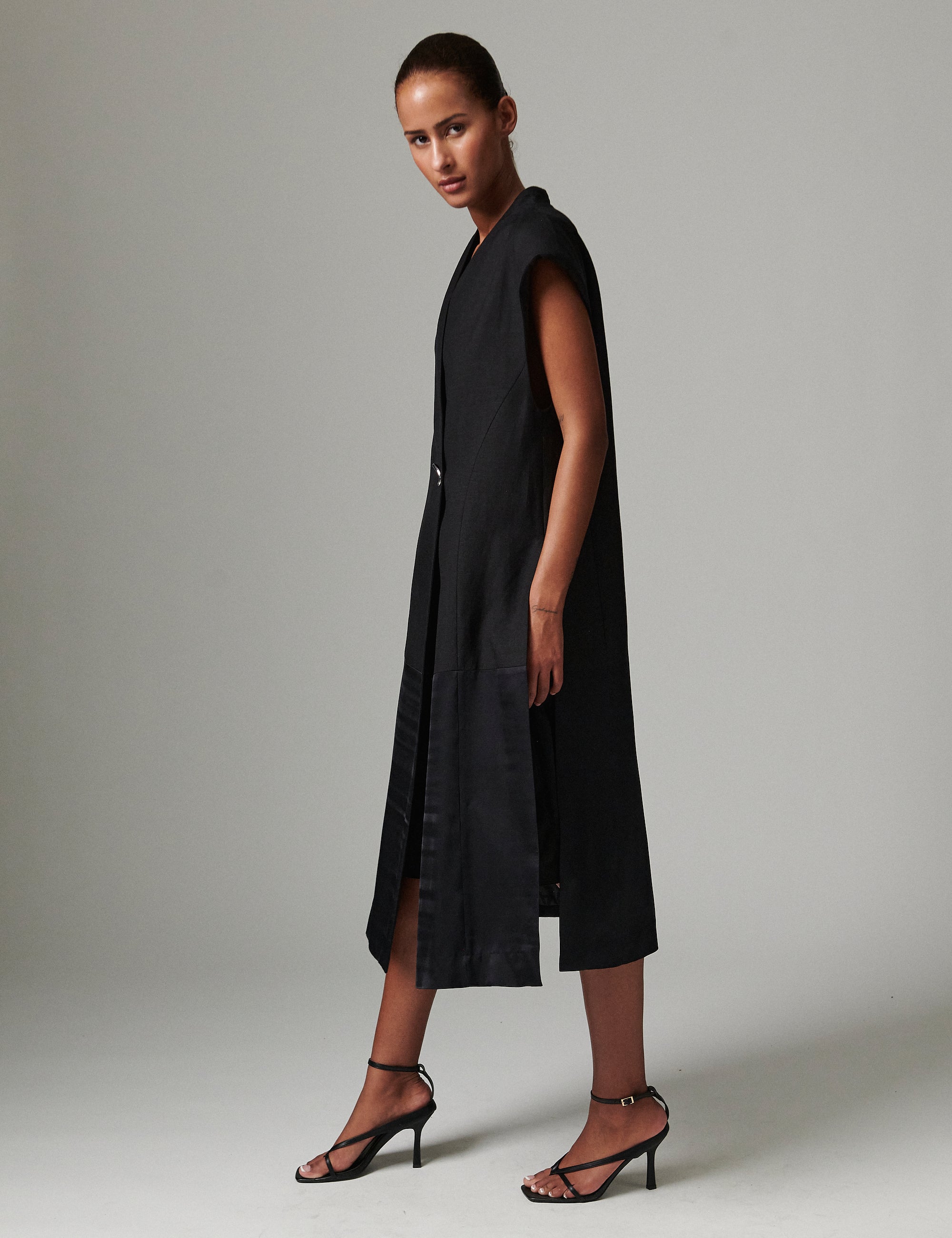 DAY Birger ét Mikkelsen Rorina - Contrast Linen - Vest Vest 190303 Black