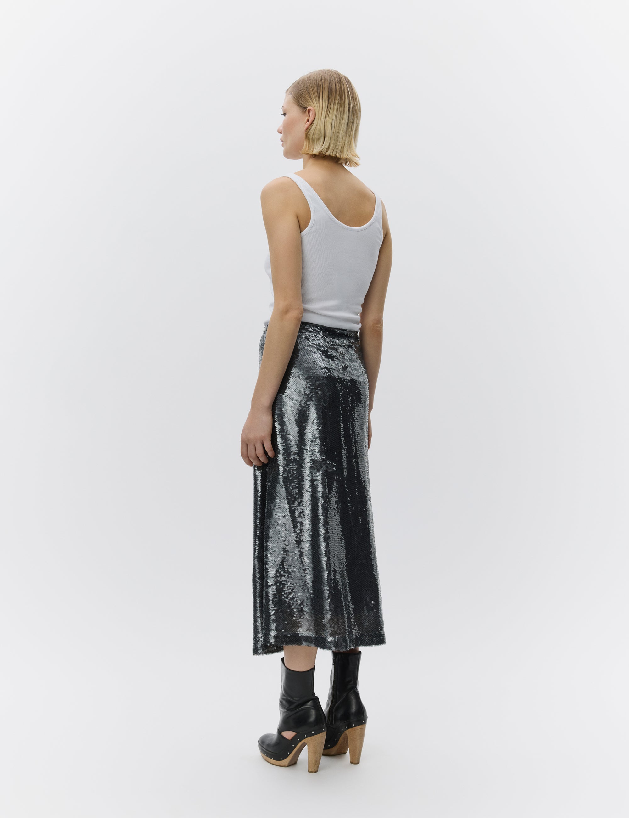 DAY Birger ét Mikkelsen Sarit - Sequins Skirt 500091 SILVER MIX