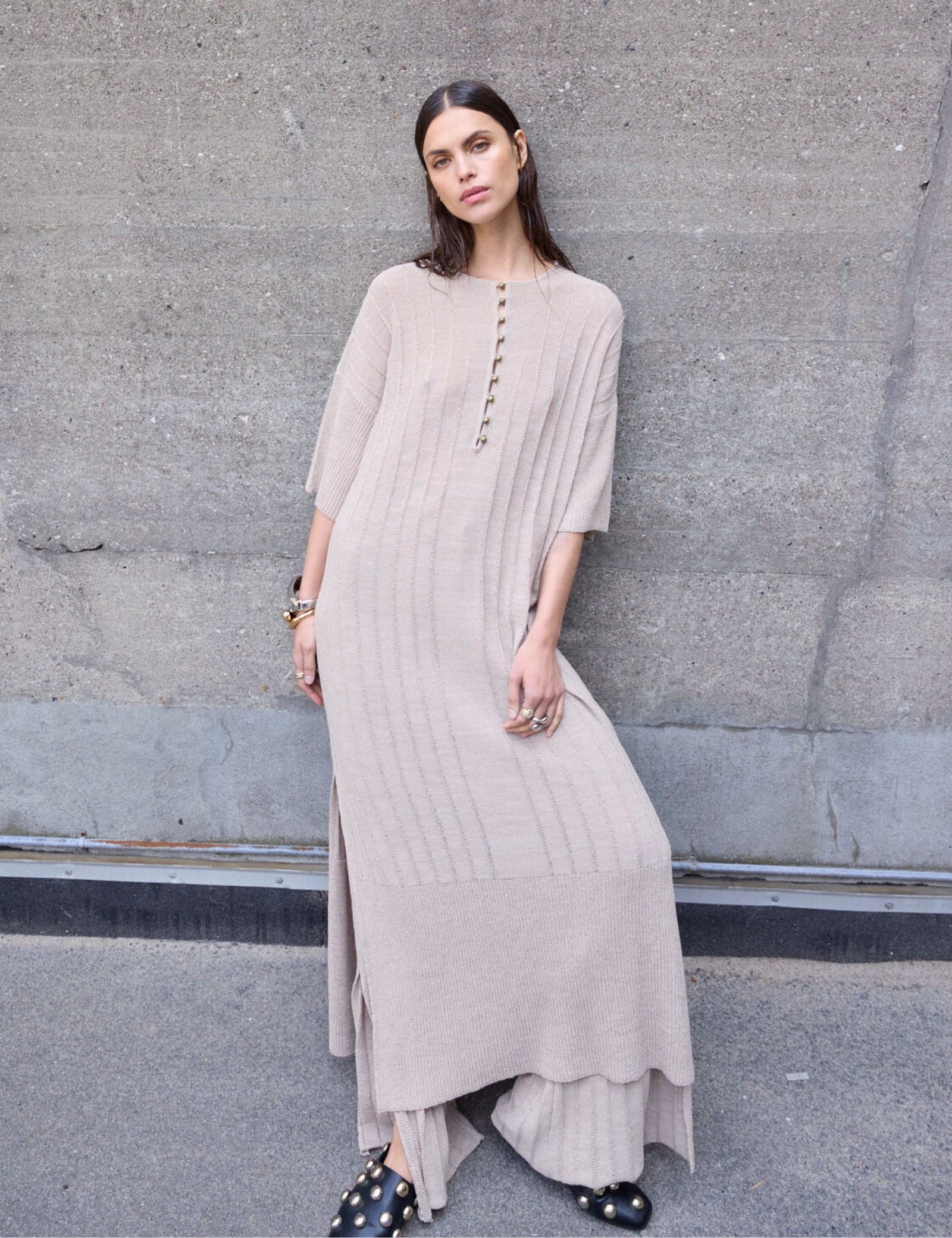 DAY Birger ét Mikkelsen Stellan - Summer Linen Dress 161407 COBBLESTONE