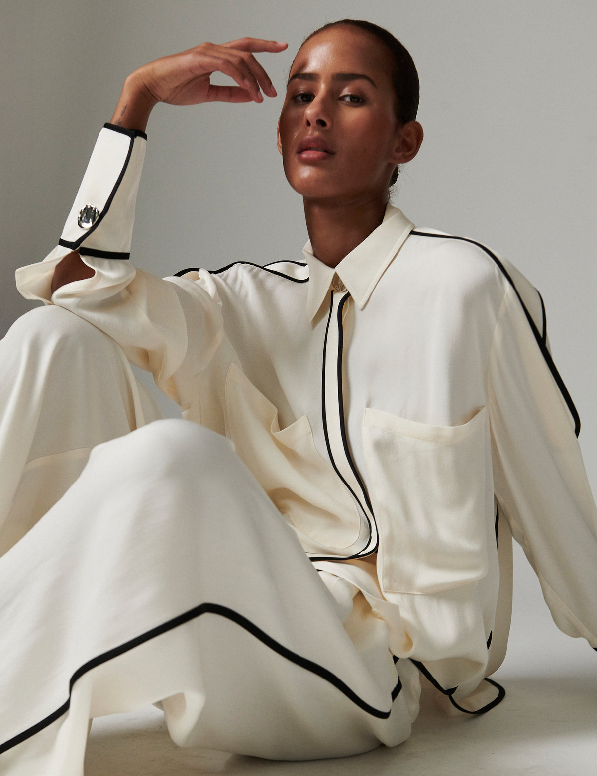 DAY Birger ét Mikkelsen Stello - Matte Crepe - Shirt Shirts & Blouses 110605 Jet Stream