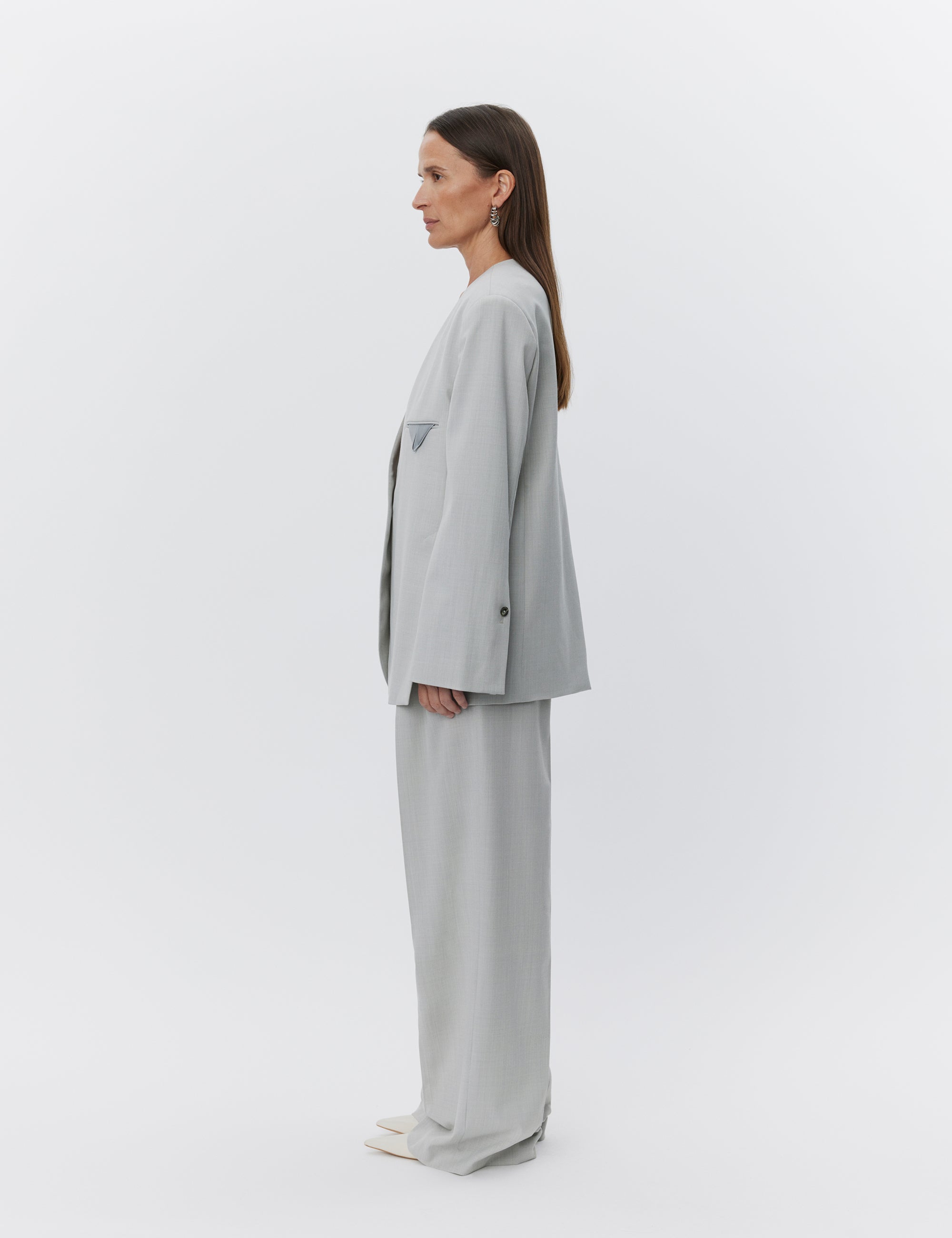 DAY Birger ét Mikkelsen Suzette - Classic Wool Blend Blazer 500132 MISTY BLUE MELANGE