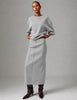 Suzie - Scuba - Skirt - Light Grey Melange