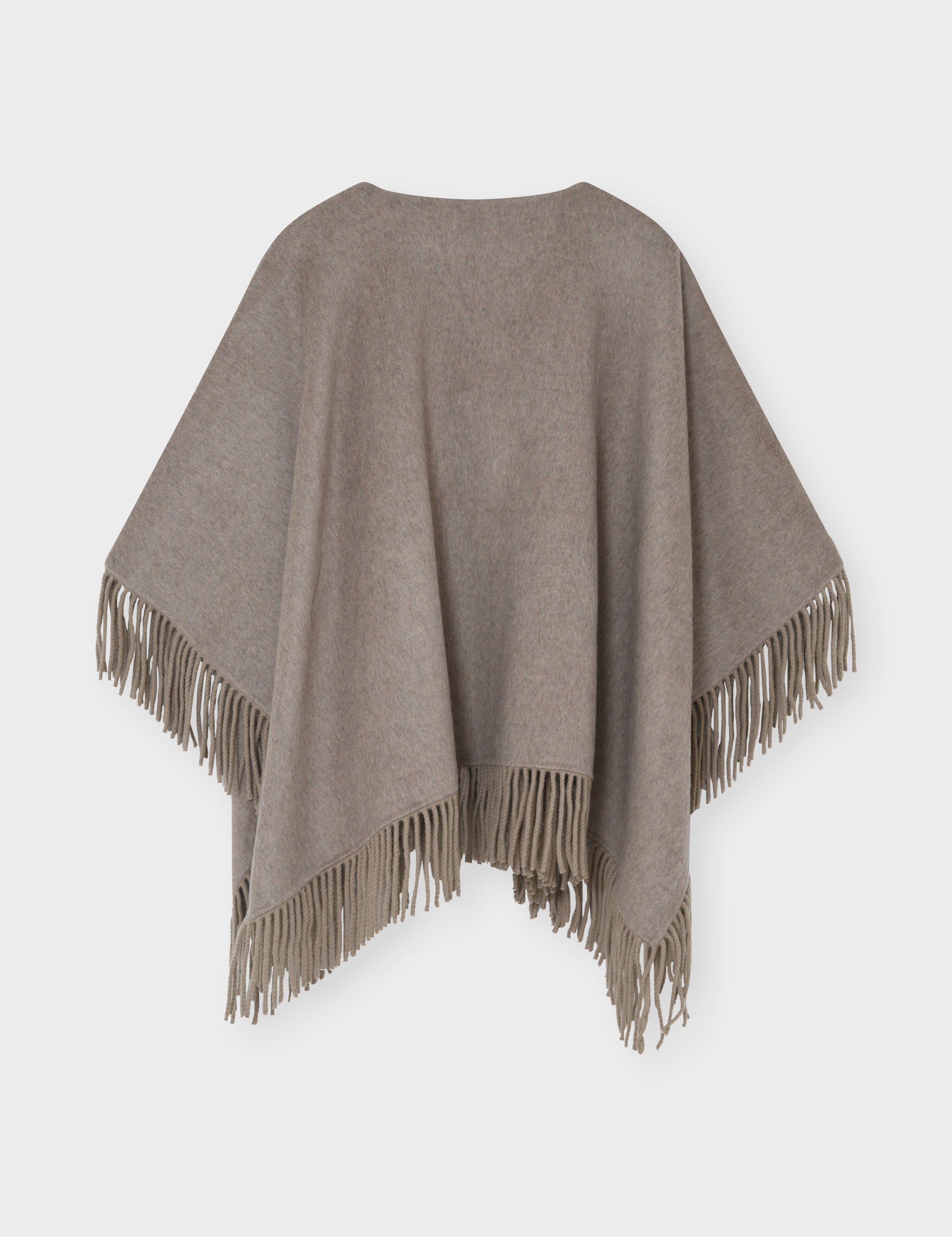 DAY Birger ét Mikkelsen Sybil Fringes - Double Faced Wool - Cape Cape 500001 Beige Melange