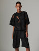 Tatiana - Crochet Lacy - Top - Black