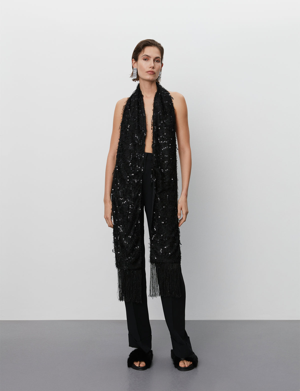 DAY Birger ét Mikkelsen Teagan - Sparkling Texture Scarf 190303 Black