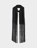 Tory - Contrast Linen - Scarf - Black