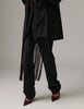 Tory - Contrast Linen - Scarf - Black