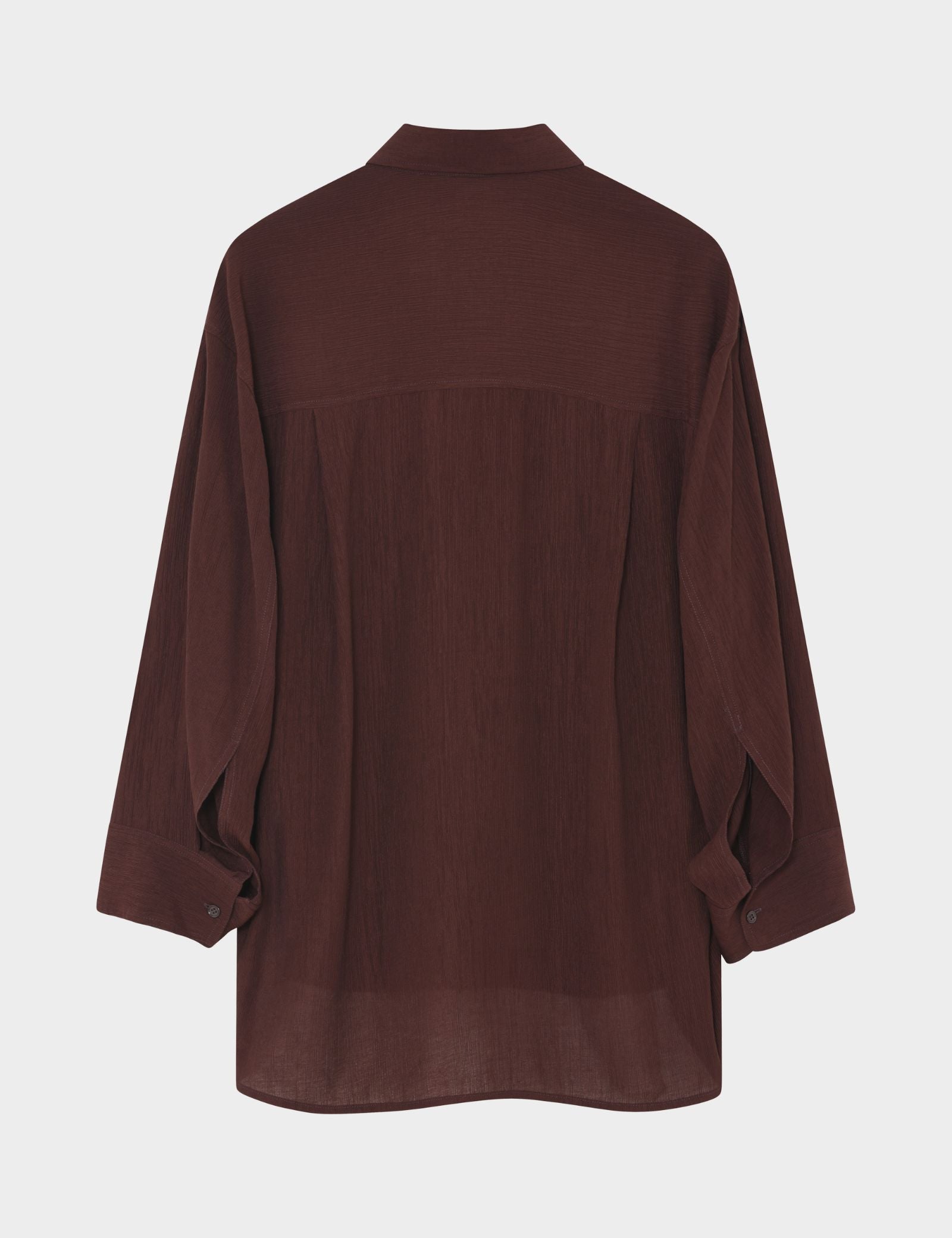 DAY Birger ét Mikkelsen Weiss - Light Wrinkled Structure Shirts & Blouses 191110 CHOCOLATE PLUM